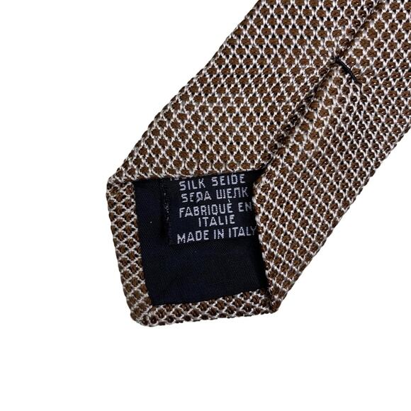 Vintage Hugo Boss Brown 100% Silk Made In Italy Neck Tie - Picture 7 of 9